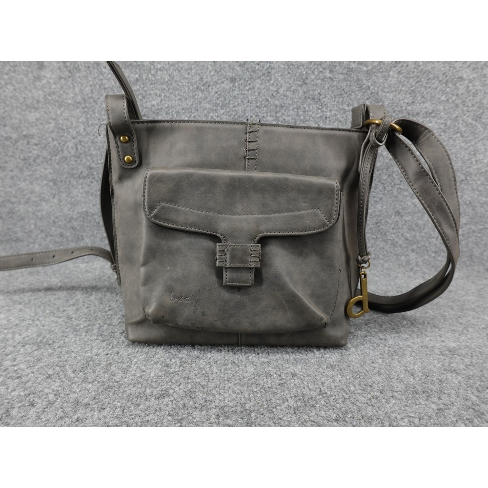 B.O.C. Born Concept Crossbody Bag Womens Medium Gray Good Faux Leather Casual